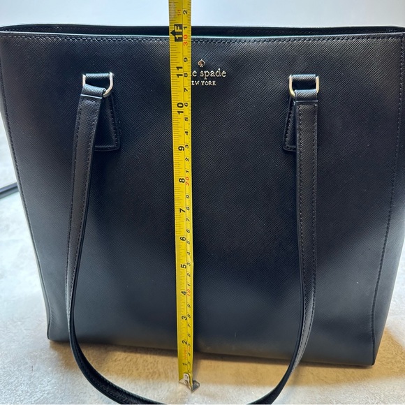 Kate Spade black leather Perry laptop tote bag - Picture 7 of 9